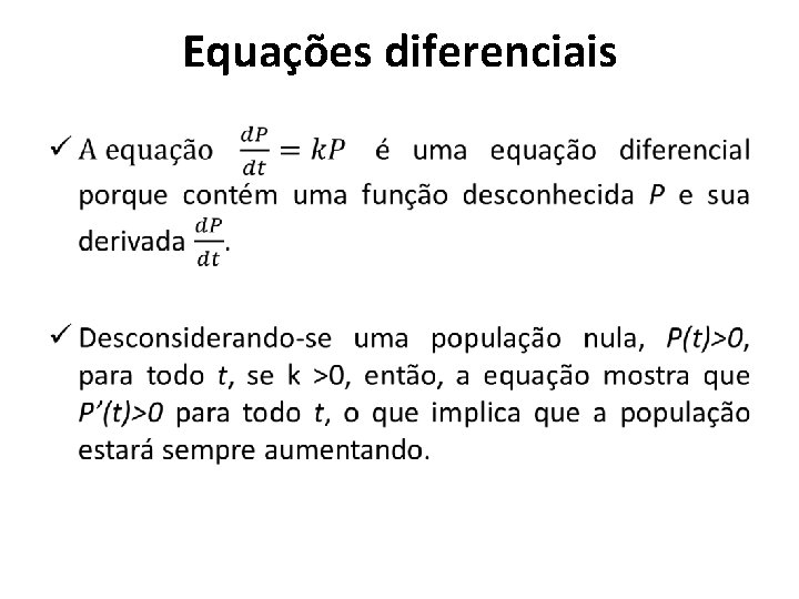 Equações diferenciais • 