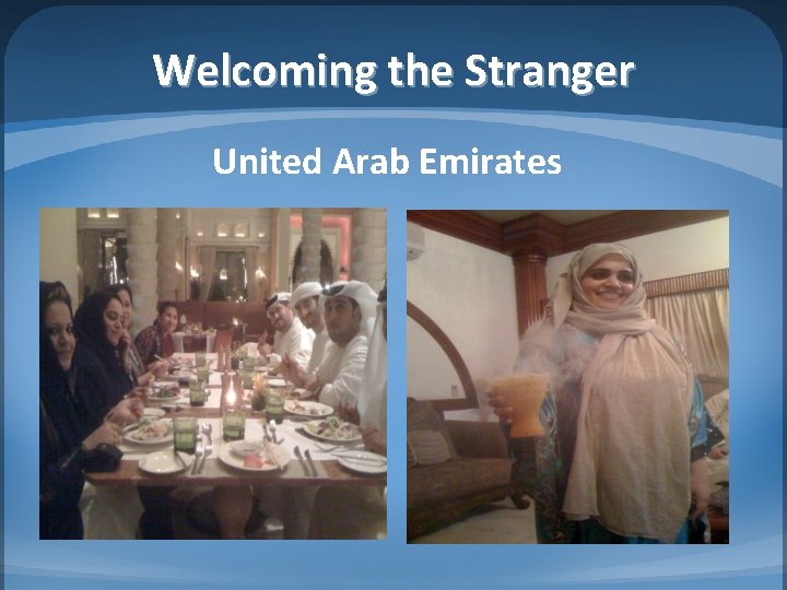 Welcoming the Stranger United Arab Emirates 