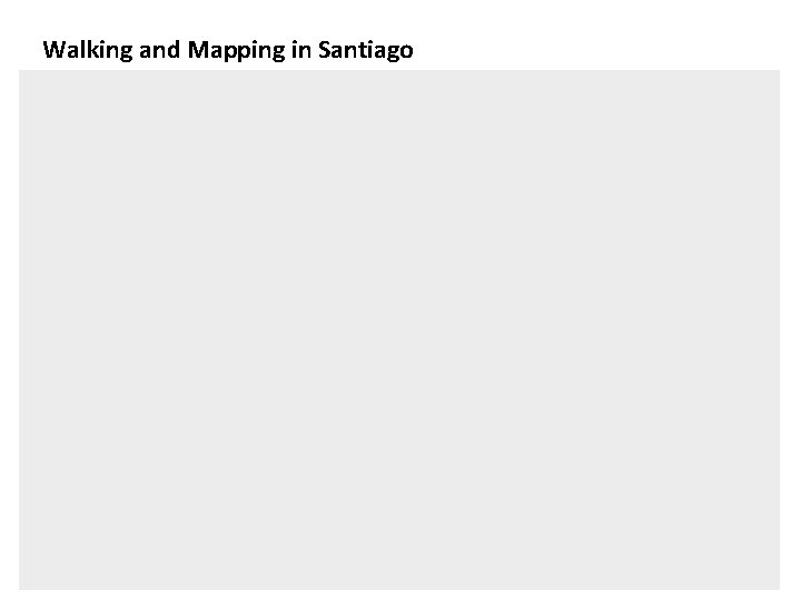 Walking and Mapping in Santiago 