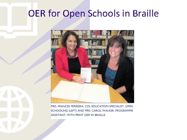 OER for Open Schools in Braille 