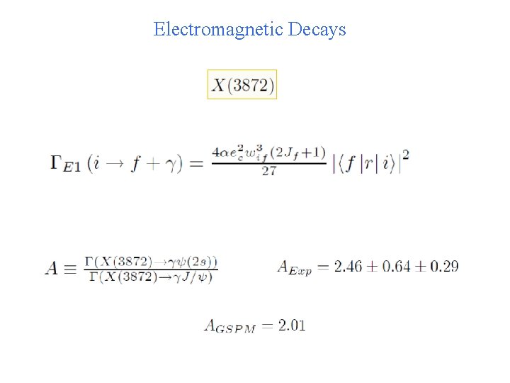 Electromagnetic Decays 