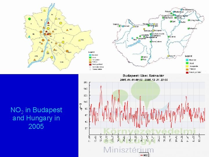 NO 2 in Budapest and Hungary in 2005 