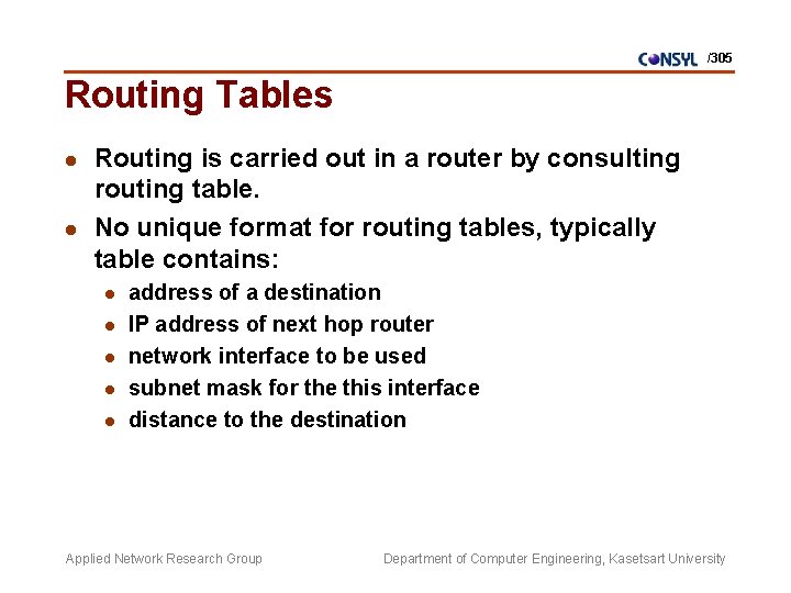 301 Basic Routing Concepts Surasak Sanguanpong nguanku ac