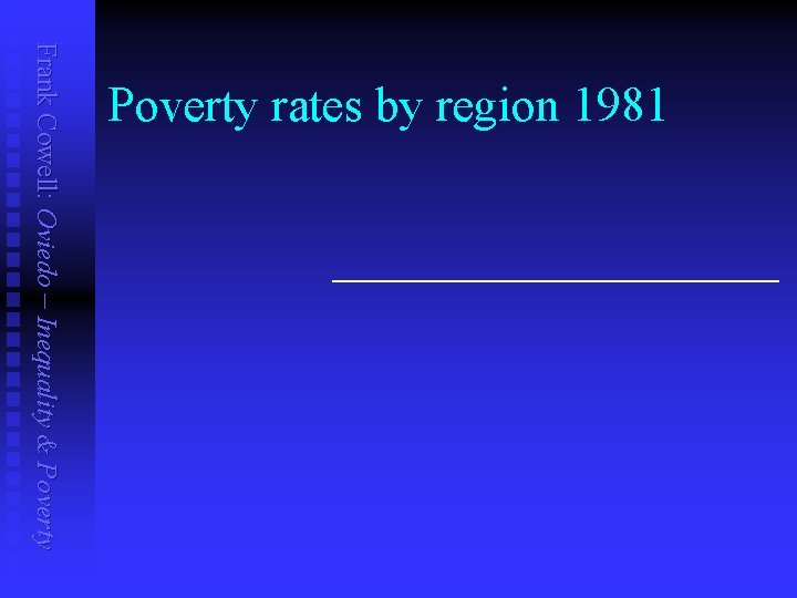 Frank Cowell: Oviedo – Inequality & Poverty rates by region 1981 