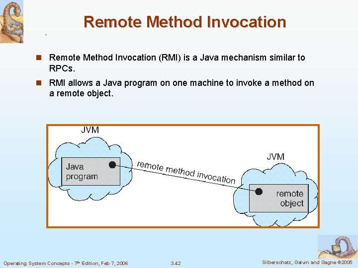 Remote Method Invocation n Remote Method Invocation (RMI) is a Java mechanism similar to