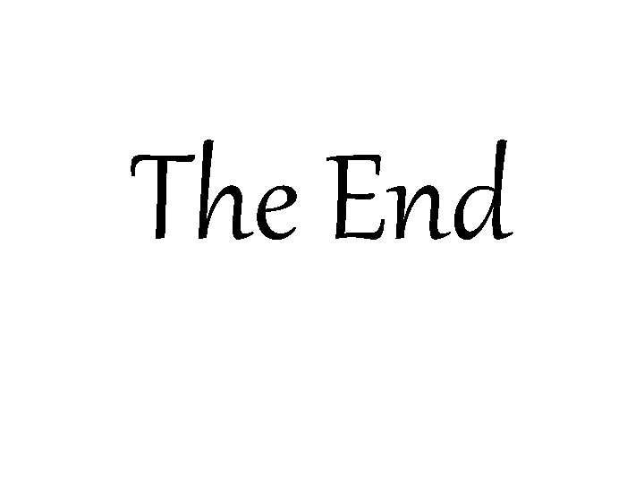 The End 