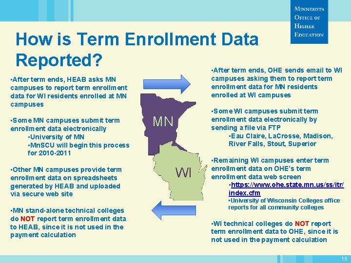 How is Term Enrollment Data Reported? • After term ends, OHE sends email to