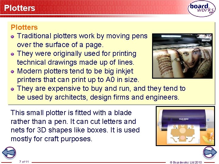 Output Devices 1 of 11 Boardworks Ltd 2010