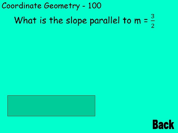 Coordinate Geometry - 100 