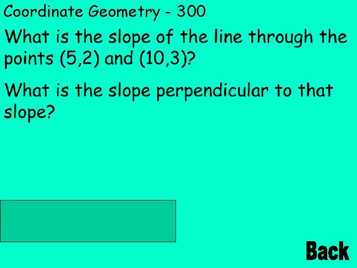 Coordinate Geometry - 300 