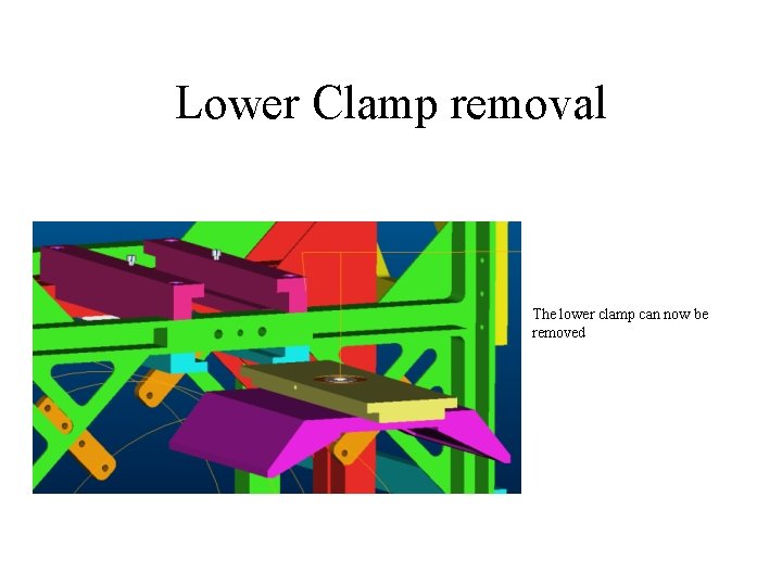 Lower Clamp removal The lower clamp can now be removed 