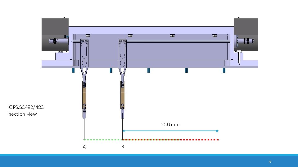GPS. SC 482/483 section view 250 mm A B 37 GPS. SC 482/483 section view 250 mm A B 37
