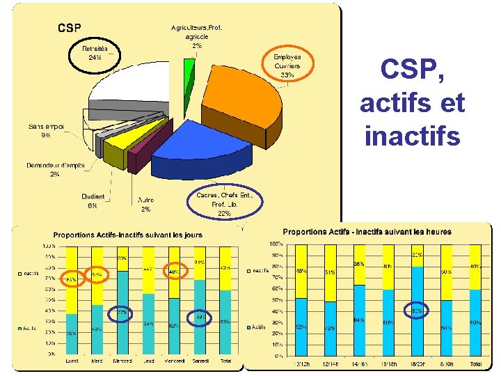 CSP, actifs et inactifs CSP, actifs et inactifs