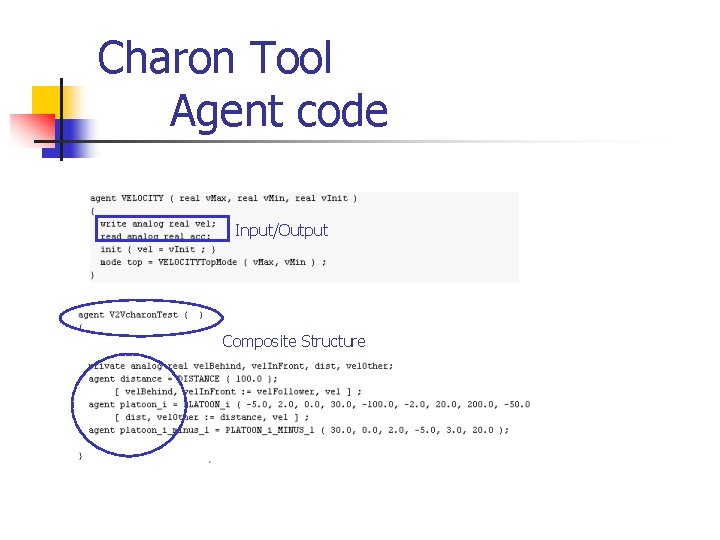Charon Tool Agent code Input/Output Composite Structure 