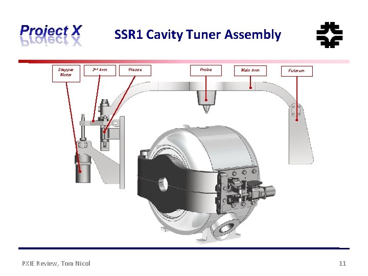 SSR 1 Cavity Tuner Assembly Stepper Motor PXIE Review, Tom Nicol 2 nd Arm