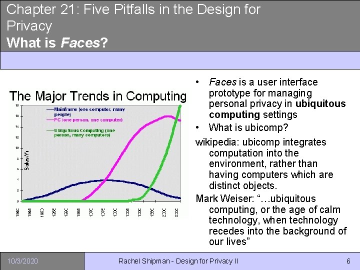 Chapter 21: Five Pitfalls in the Design for Privacy What is Faces? • Faces