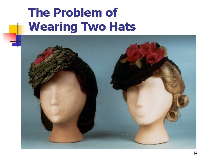 The Problem of Wearing Two Hats 14 