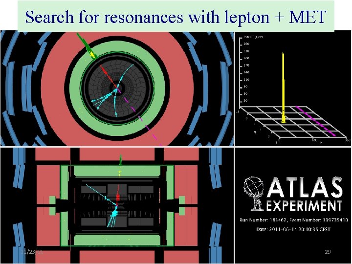 Search for resonances with lepton + MET 11/23/11 A. Nisati, Searches for Exotic Physics