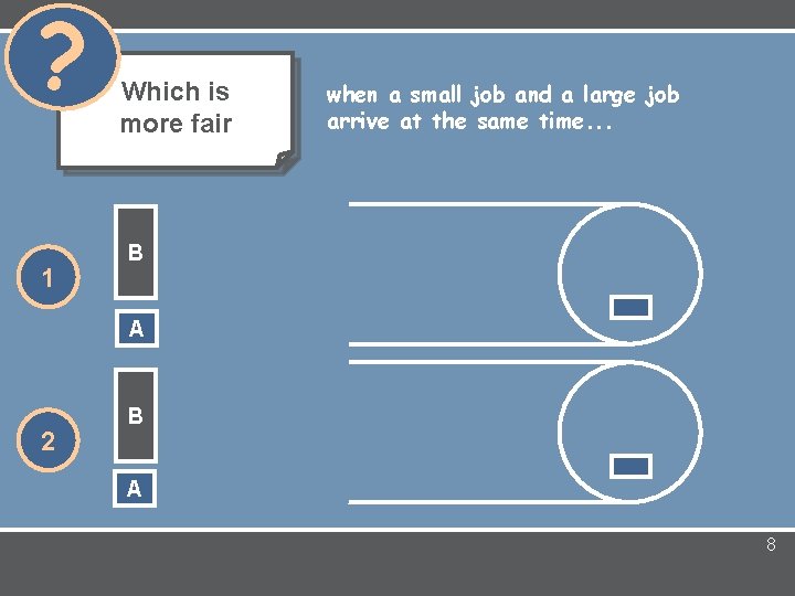 ? 1 Which is more fair when a small job and a large job