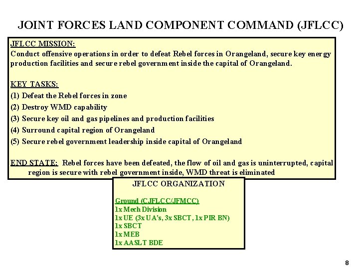 The Military Missions and Means Framework MMF Dr