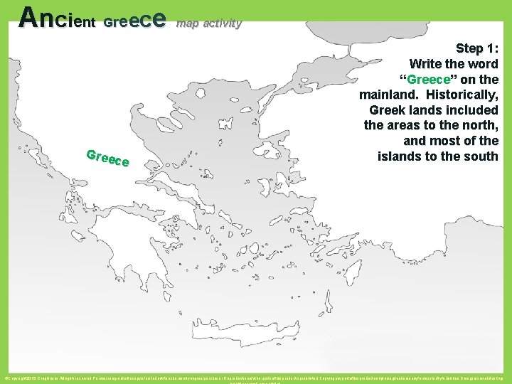 A n c i en t G ree c e Gree ce map activity