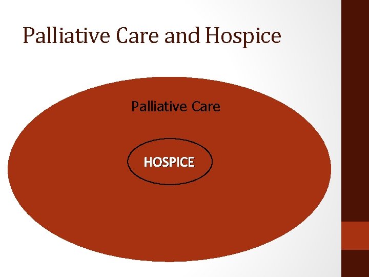 Palliative Care and Hospice Palliative Care HOSPICE 