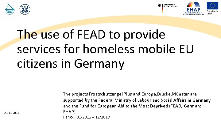 The use of FEAD to provide services for homeless mobile EU citizens in Germany