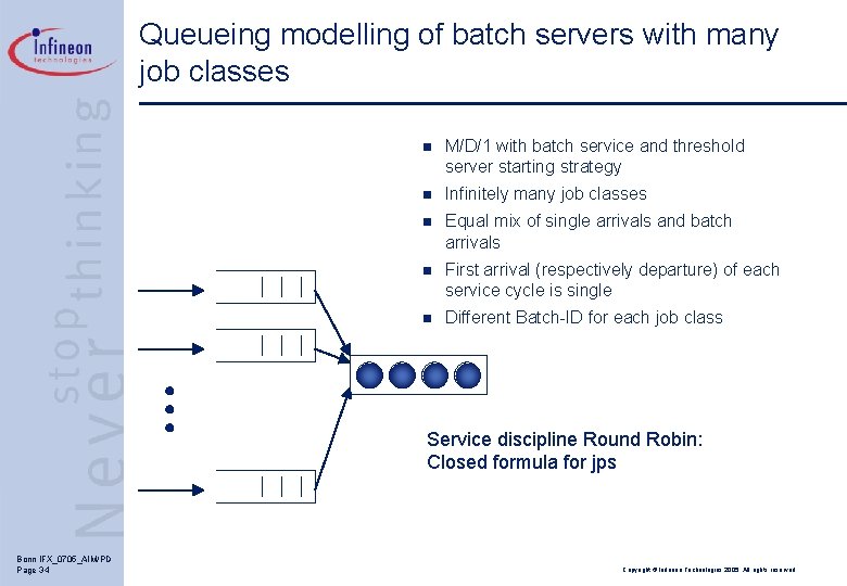 Queueing modelling of batch servers with many job classes n M/D/1 with batch service