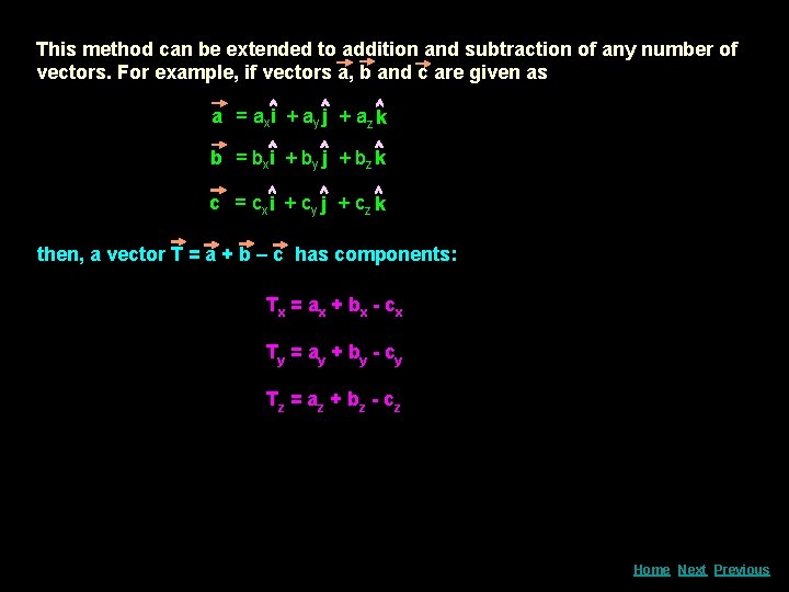 This method can be extended to addition and subtraction of any number of vectors.