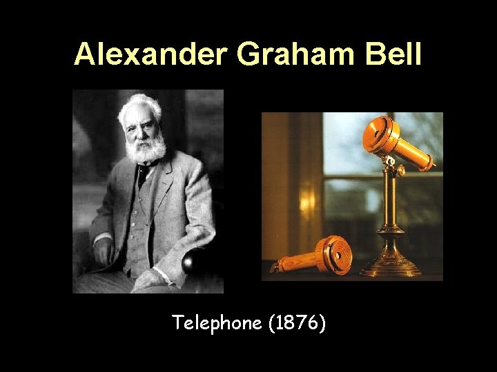 Alexander Graham Bell Telephone (1876) 