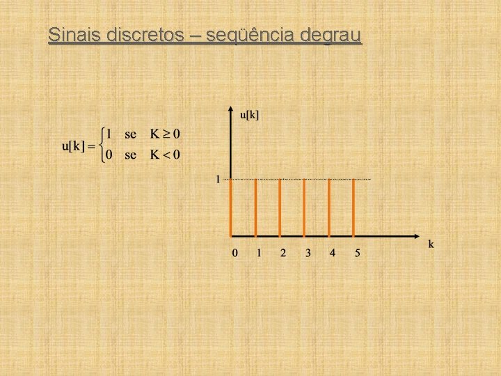 Sinais discretos – seqüência degrau 