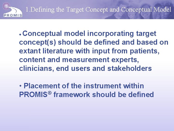 1. Defining the Target Concept and Conceptual Model Conceptual model incorporating target concept(s) should