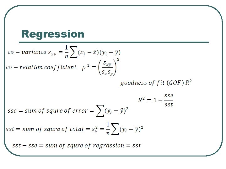 Regression Regression