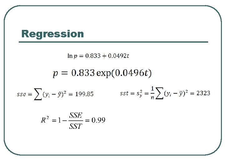 Regression Regression