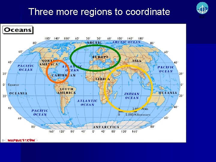 Three more regions to coordinate 