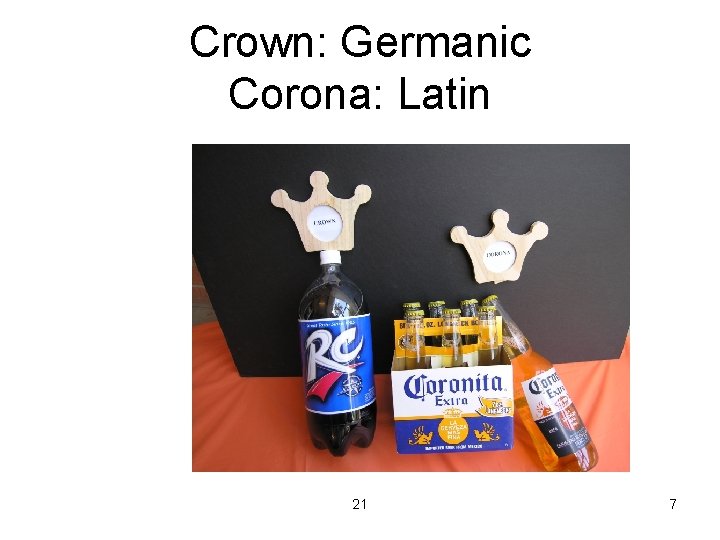 Crown: Germanic Corona: Latin 21 7 