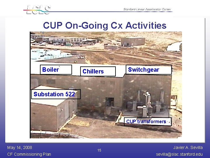 CUP On-Going Cx Activities Boiler Chillers Switchgear Substation 522 CUP transformers May 14, 2008