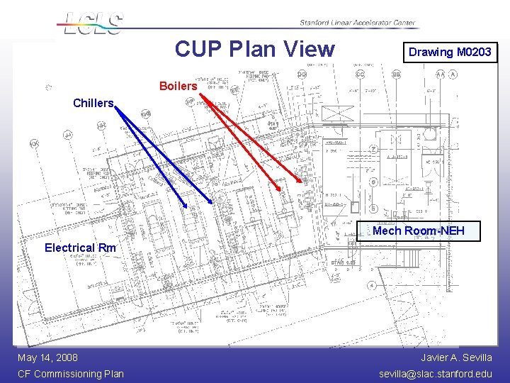 CUP Plan View Drawing M 0203 Boilers Chillers Mech Room-NEH Electrical Rm May 14,