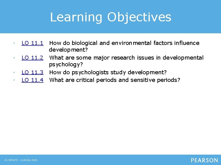 Learning Objectives • LO 11. 1 • LO 11. 2 • • LO 11.