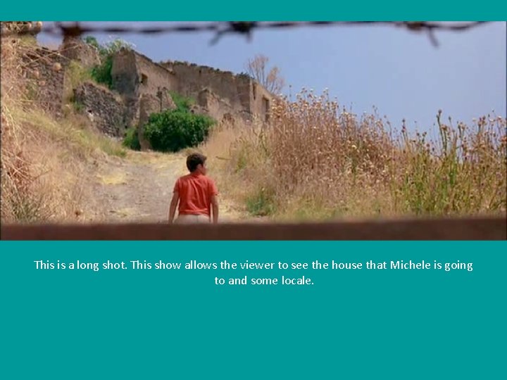  This is a long shot. This show allows the viewer to see the