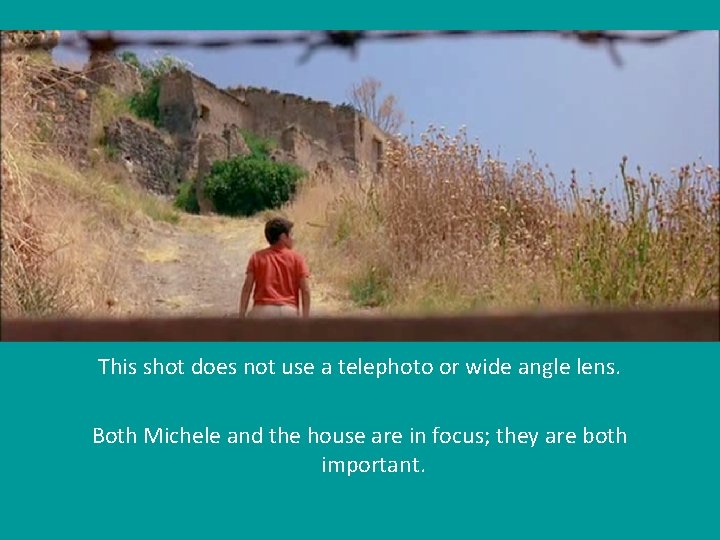  This shot does not use a telephoto or wide angle lens. Both Michele