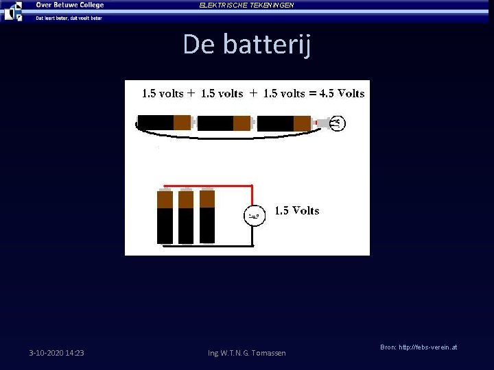 ELEKTRISCHE TEKENINGEN De batterij 3 -10 -2020 14: 23 Ing W. T. N. G. ELEKTRISCHE TEKENINGEN De batterij 3 -10 -2020 14: 23 Ing W. T. N. G.