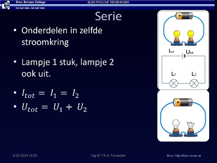 ELEKTRISCHE TEKENINGEN Serie • Itot L 1 3 -10 -2020 14: 23 Ing W.