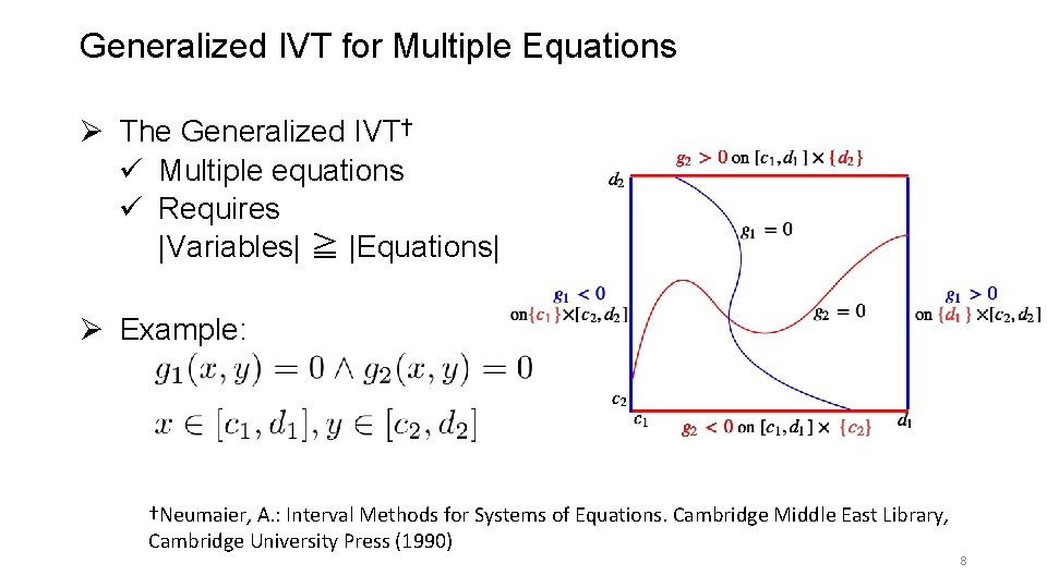 Generalized IVT for Multiple Equations Ø The Generalized IVT† ü Multiple equations ü Requires