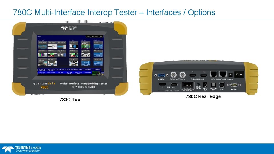 780 C Multi-Interface Interop Tester – Interfaces / Options 780 C Top 780 C