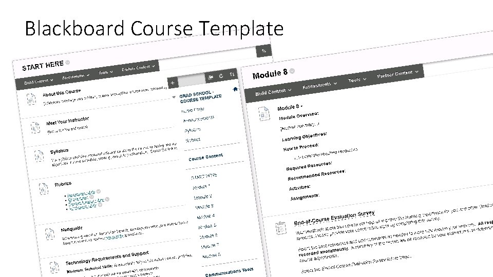 Blackboard Course Template 