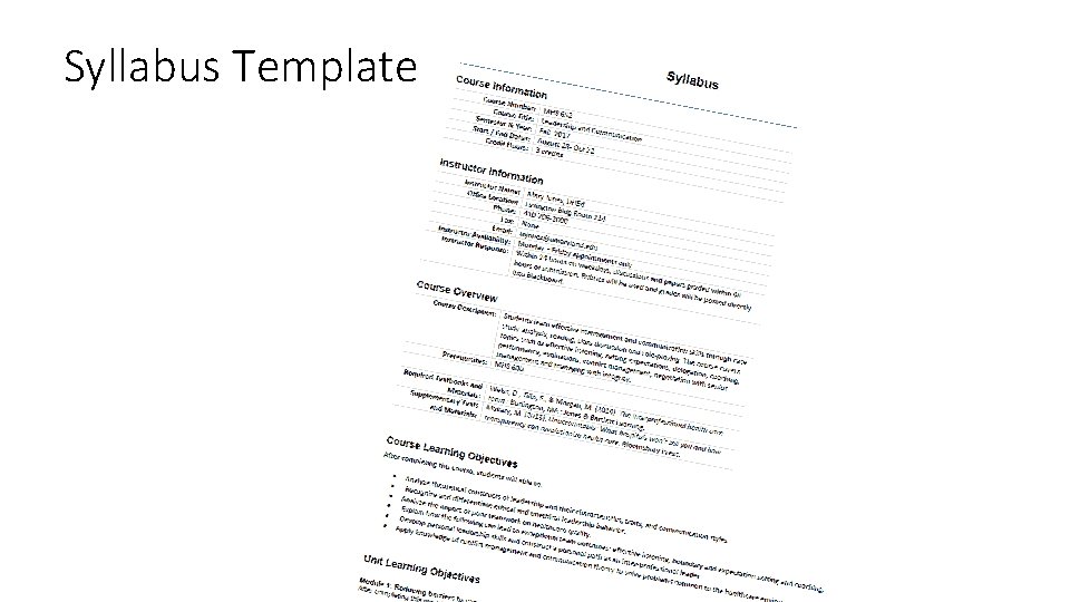 Syllabus Template 