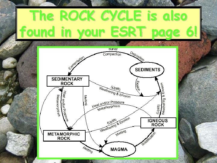 The found ROCK CYCLE is also in your ESRT page 6! 