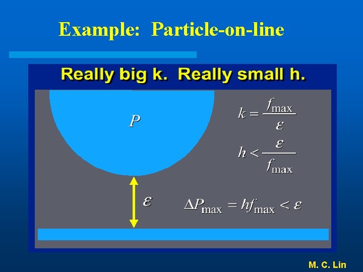 Example: Particle-on-line M. C. Lin 