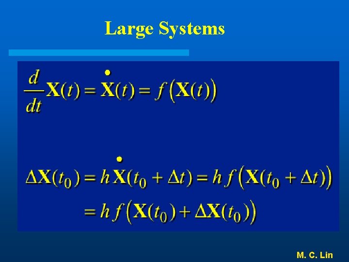 Large Systems M. C. Lin 